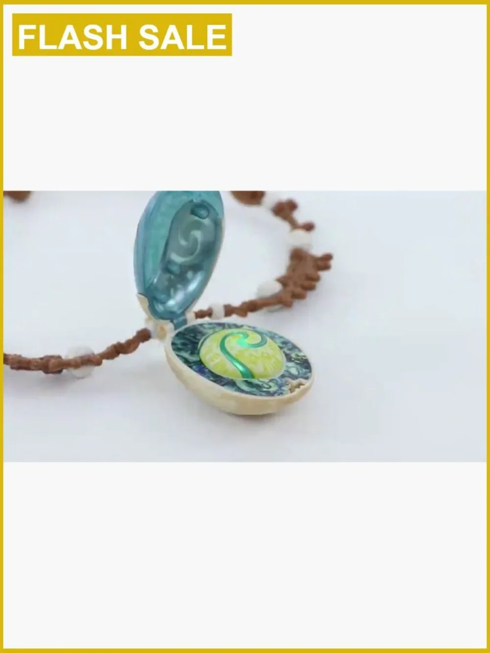 Moana Heart Shell Light Up Necklace by Te Fiti Kids Toy Jewelry